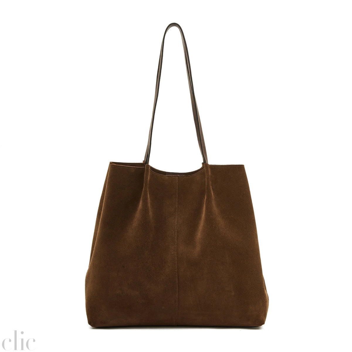 Nina Suede Tote Bag in Coffee, from IL Bisonte