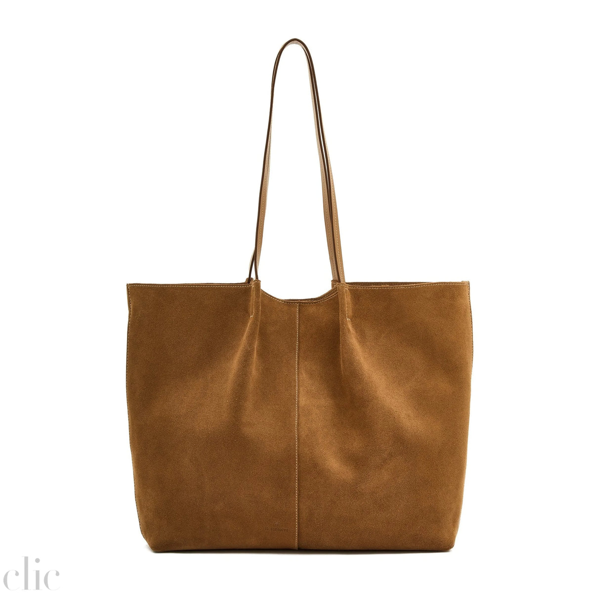 Nina Suede Tote Bag in Gianduia, from IL Bisonte