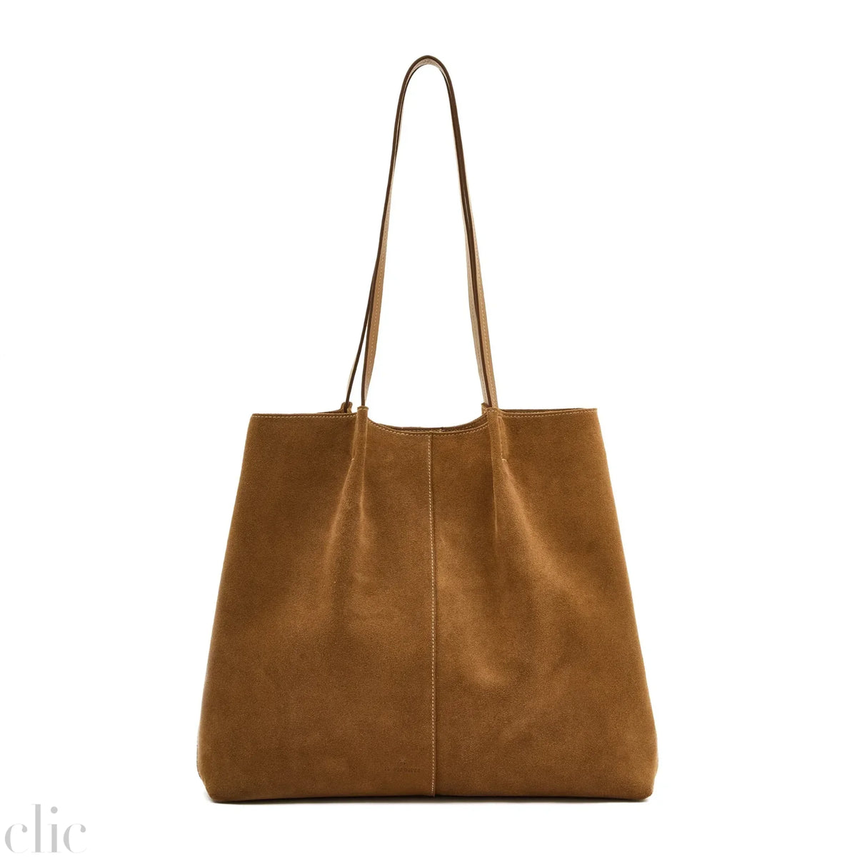 Nina Suede Tote Bag in Gianduia, from IL Bisonte
