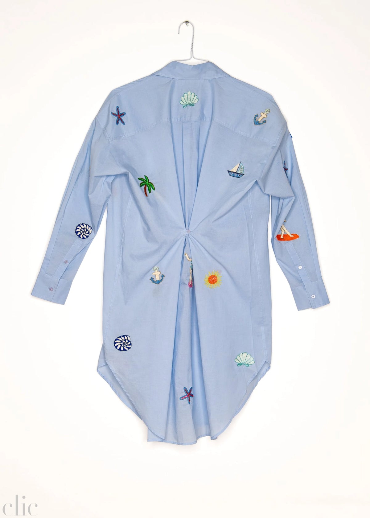 Bali Surf Shirt in Light Blue, from Benaras by Citrus