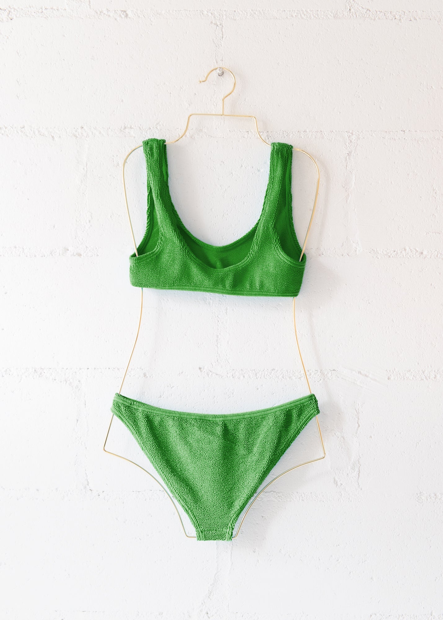 Barcelona Bikini Top in Metallic Olive, from Love & Bikinis
