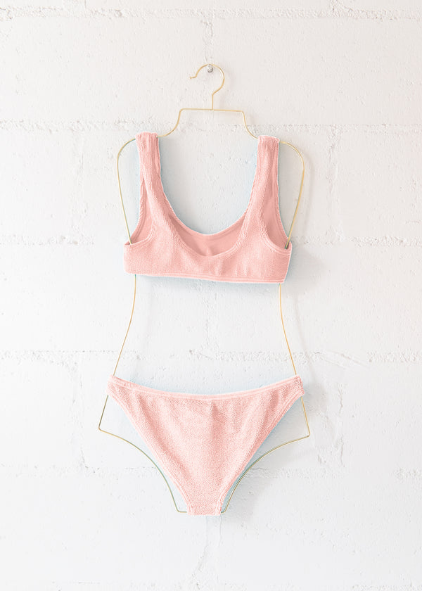 Barcelona Full Bikini Bottom in Pink Peach, from Love & Bikinis