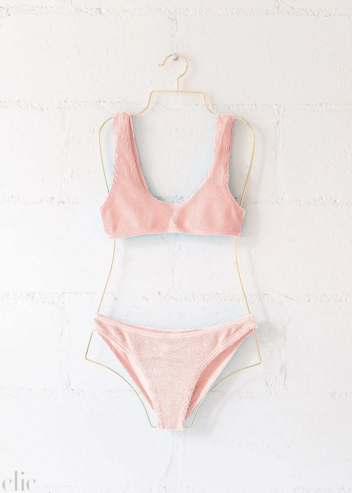 Barcelona Bikini Top in Pink Peach, from Love & Bikinis