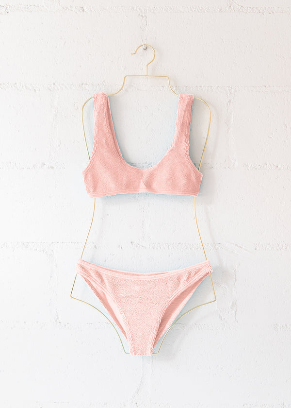 Barcelona Full Bikini Bottom in Pink Peach, from Love & Bikinis