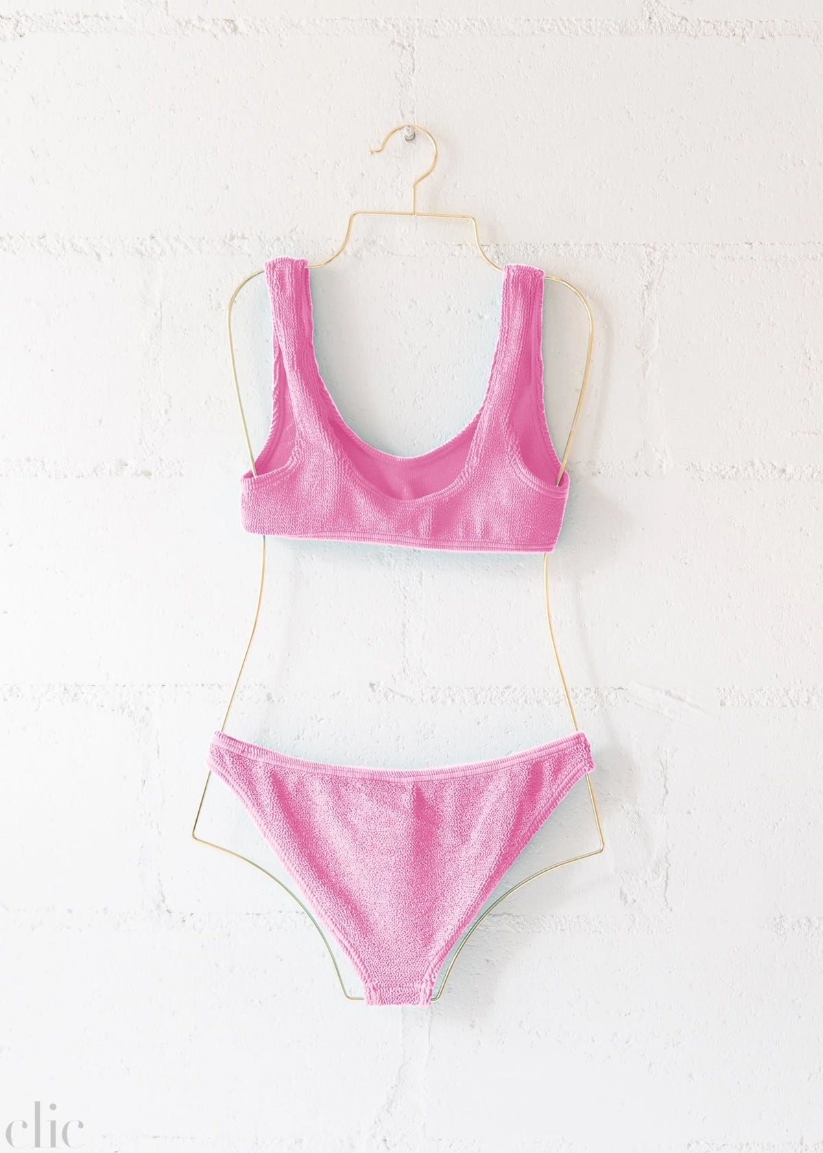 Barcelona Bikini Top in Strawberry Pink, from Love & Bikinis