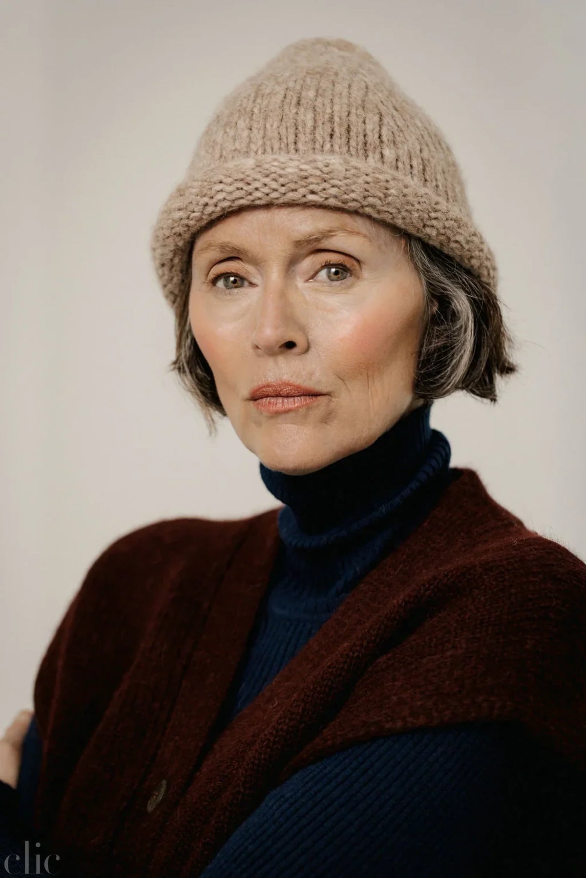 Baby Alpaca Roll Hat in Fawn, from Bare Knitwear