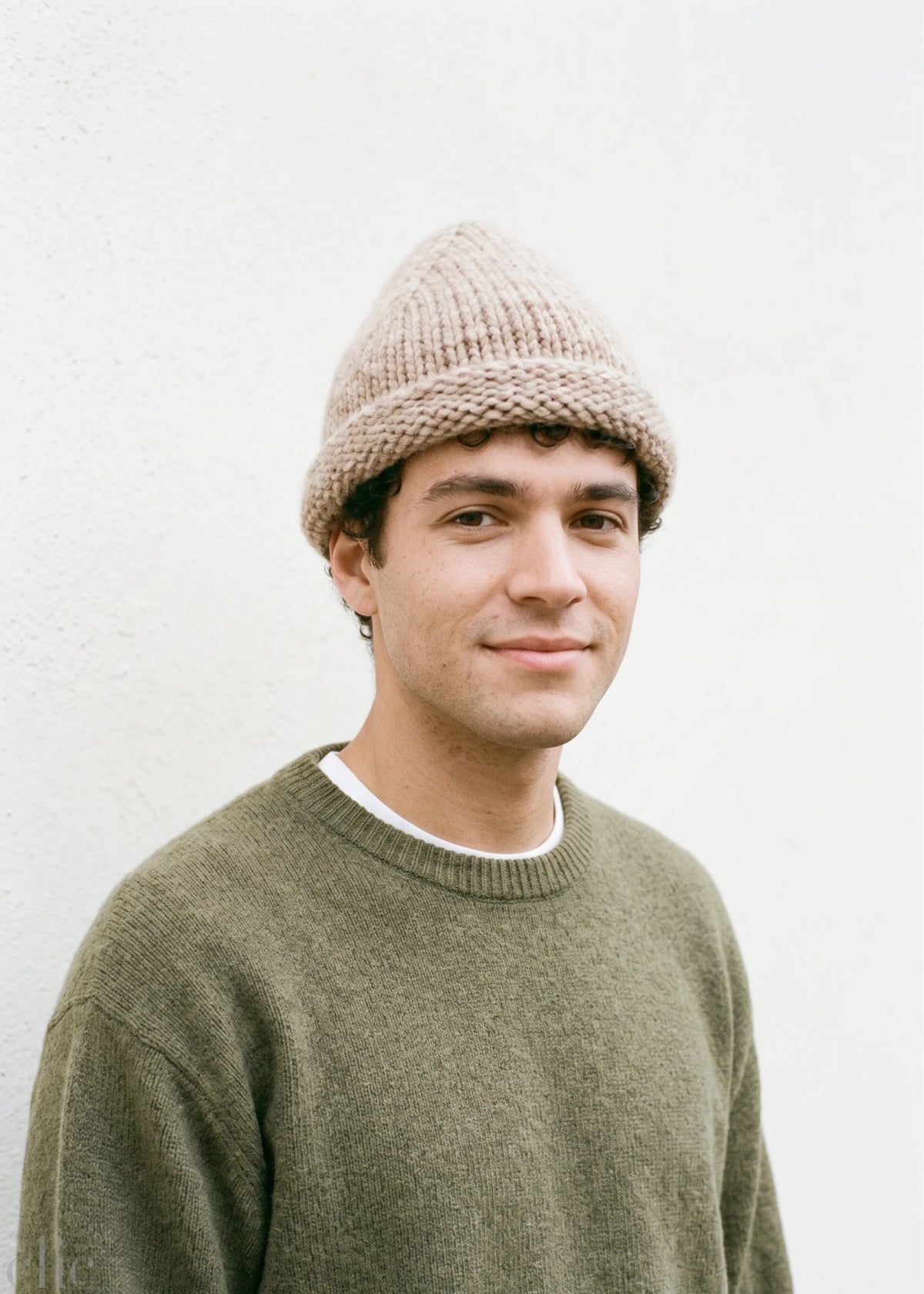 Baby Alpaca Roll Hat in Fawn, from Bare Knitwear