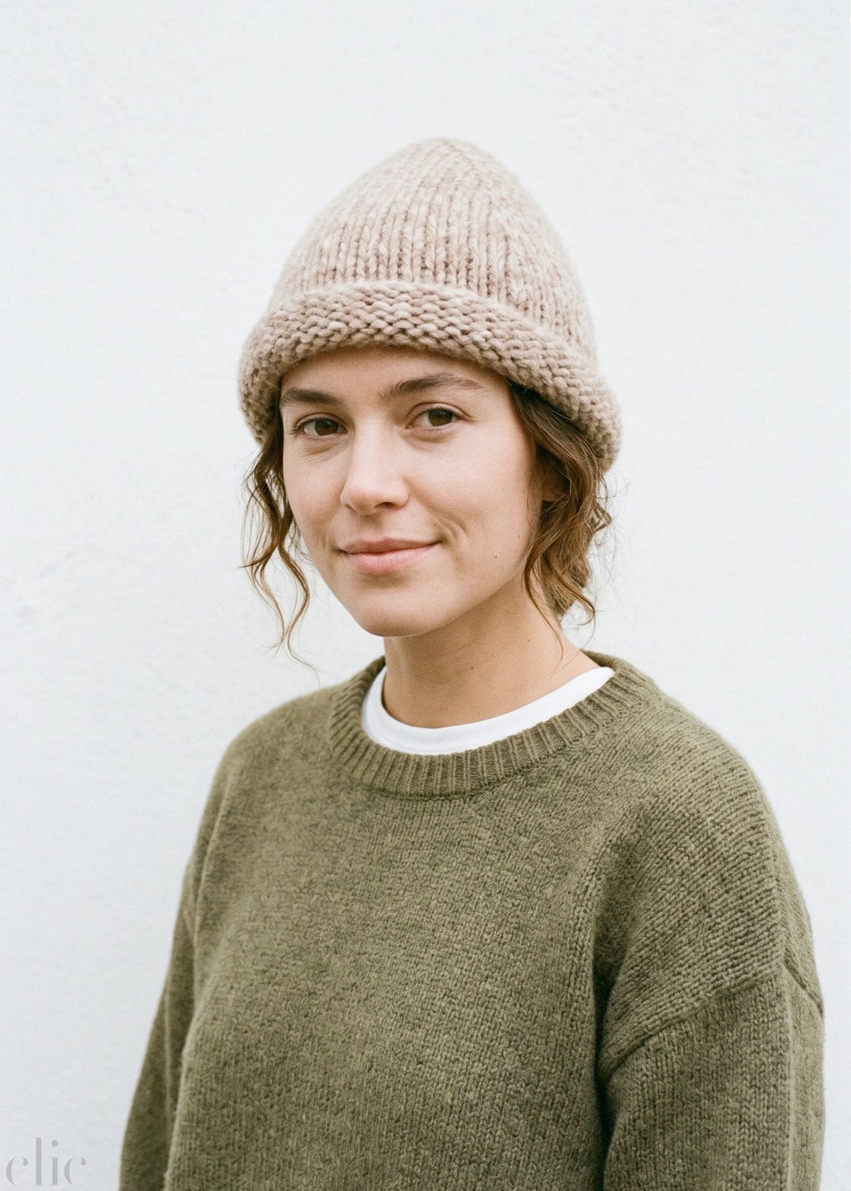 Baby Alpaca Roll Hat in Fawn, from Bare Knitwear