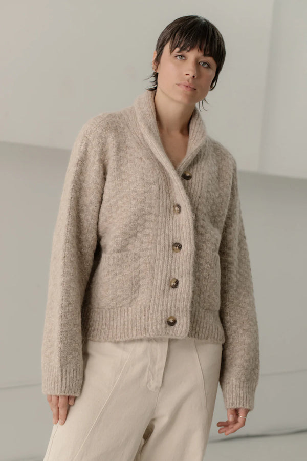 Bowen Shawl Cardi, from Bare Knitwear