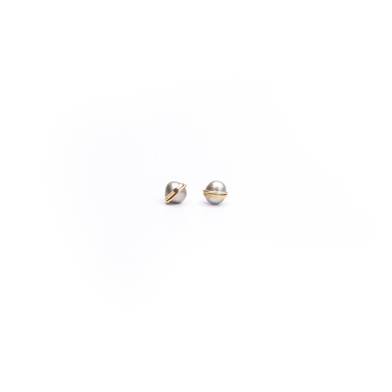 Baroque Pearl Studs in Silver, from Mary Macgill