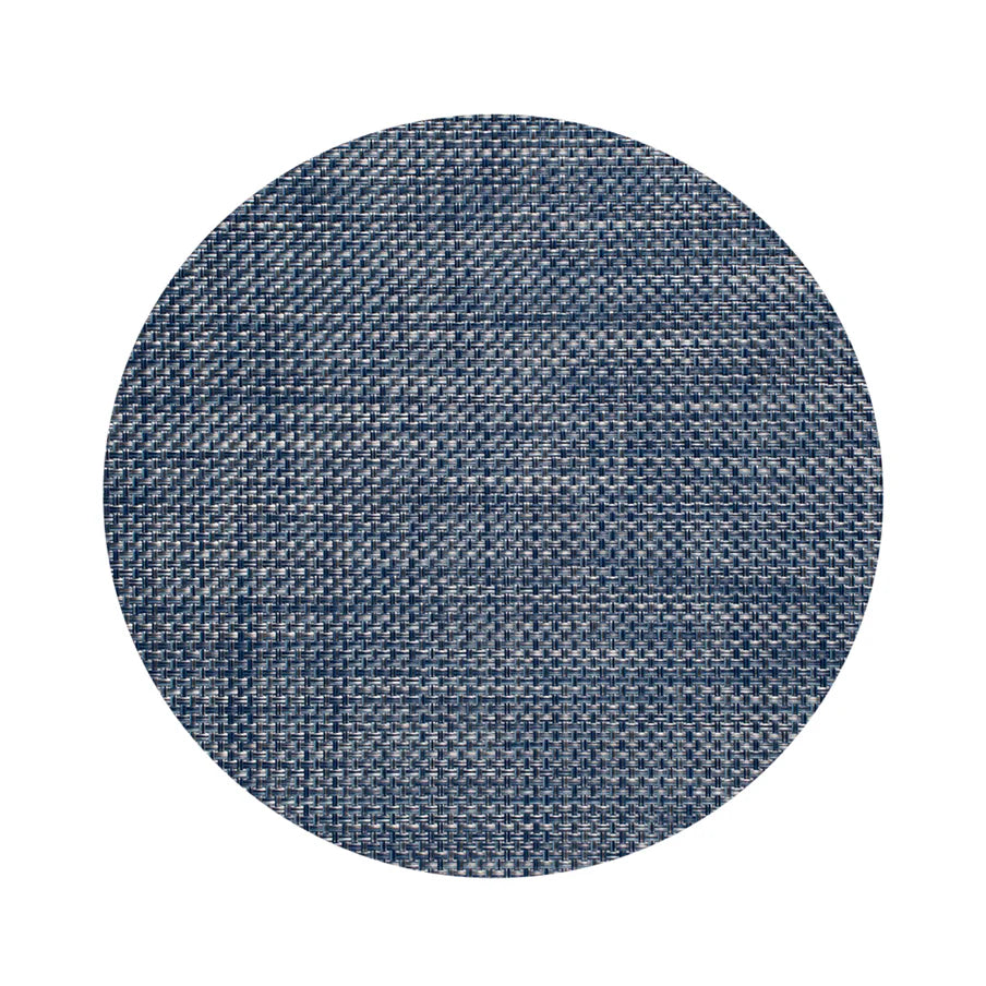 Basketweave Round Tablemat in Denim, from Chilewich