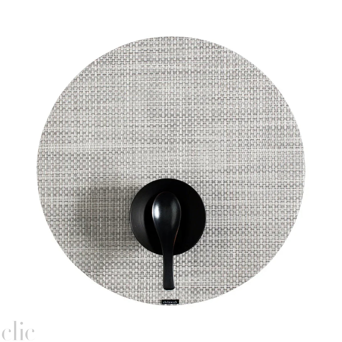 Basketweave Placemats in White and Silver, from Chilewich
