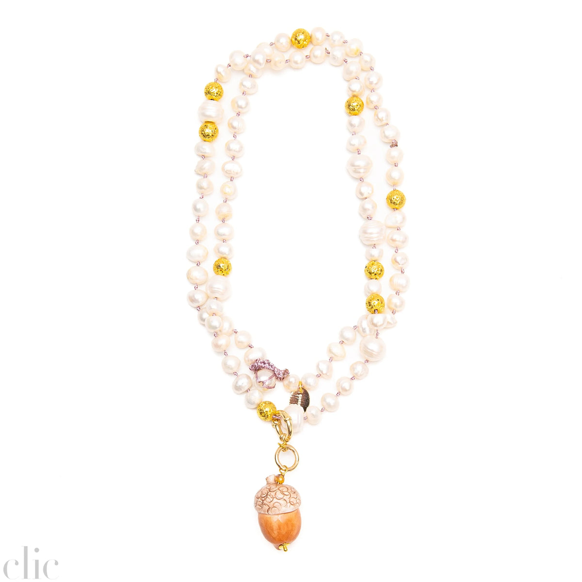 Bellota Dorada Pearl Necklace, from Cashfana