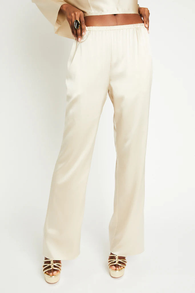 Liz Silk Pants in Latte, from Beryll