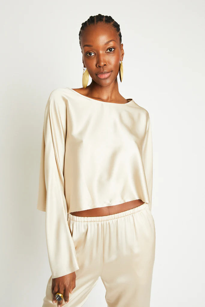 Sierra Long Sleeve Top in Latte, from Beryll