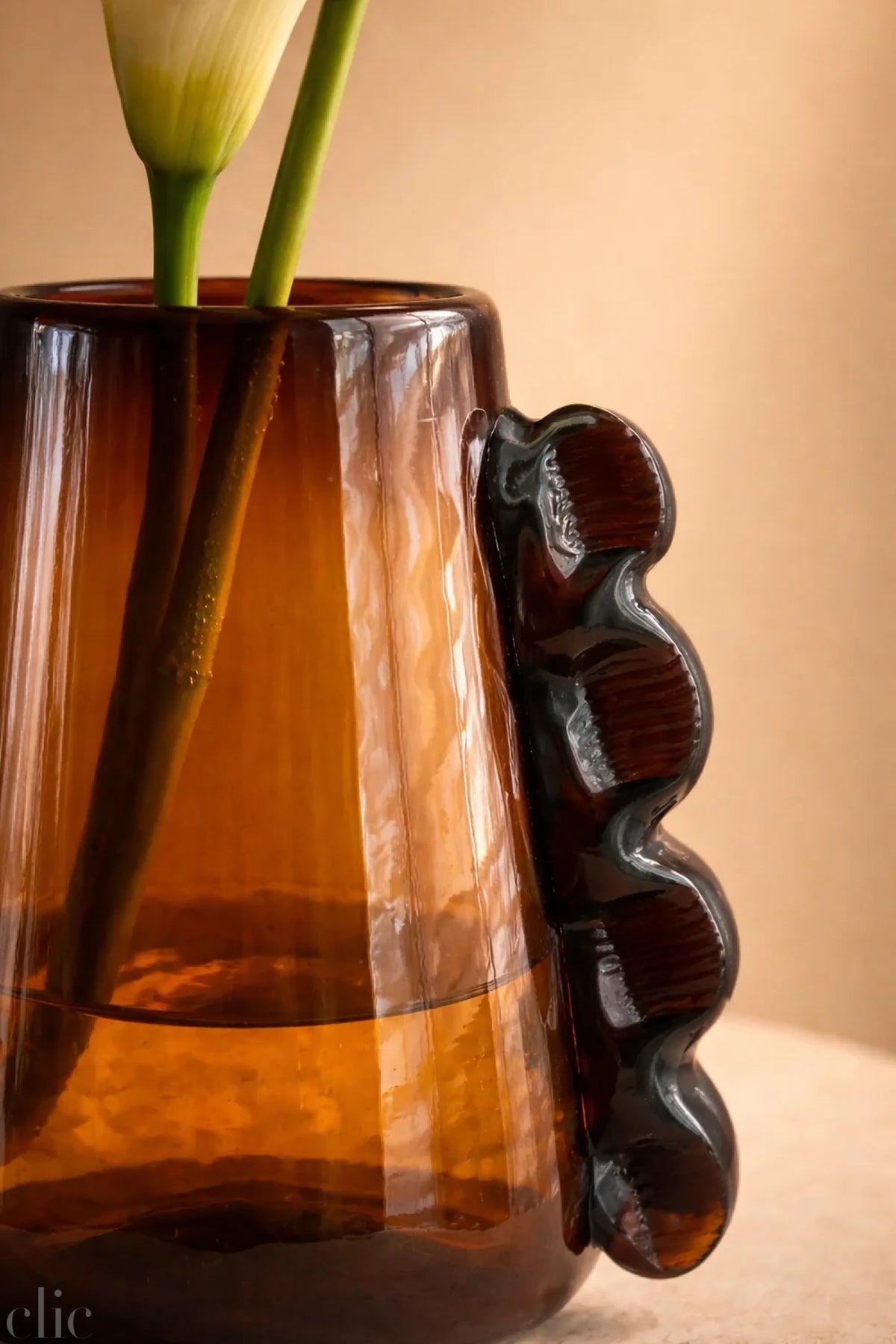 Betta Vase in Amber, from Meso