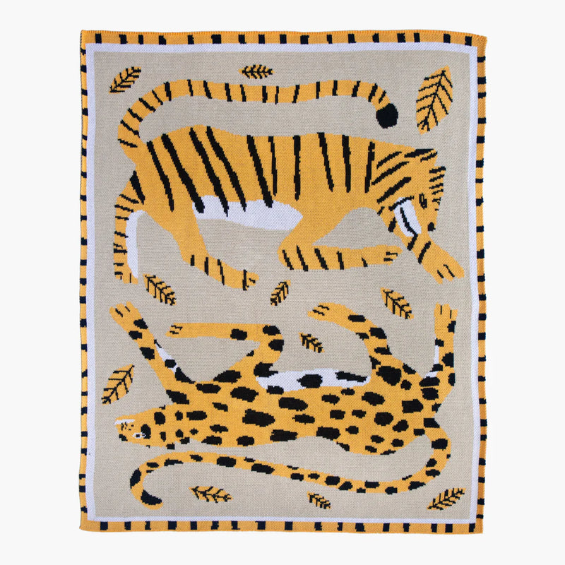 Big Cats Mini Blanket by James Daw, from Slow Down Studio