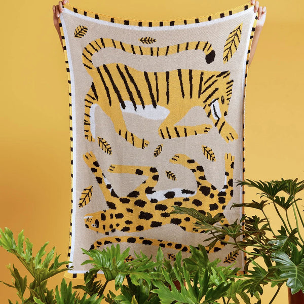 Big Cats Mini Blanket by James Daw, from Slow Down Studio