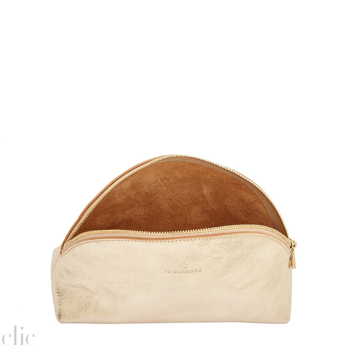 Bigallo Pouch in Metallic Platinum, from IL Bisonte