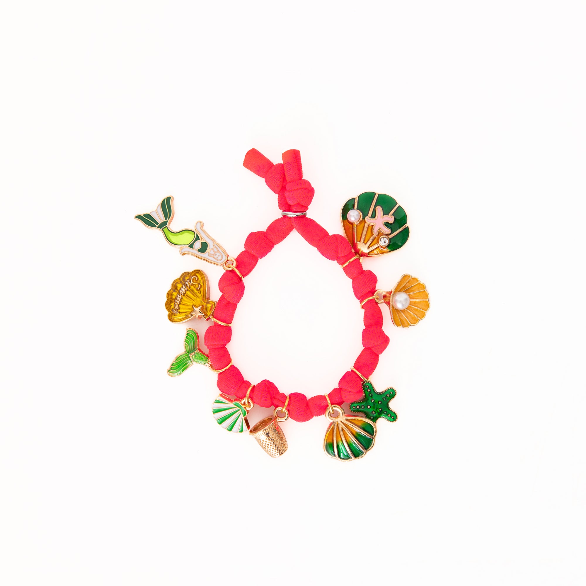 Bikini Bracelet Summer with Charm in Hot Pink, from Keep Out Bracelets