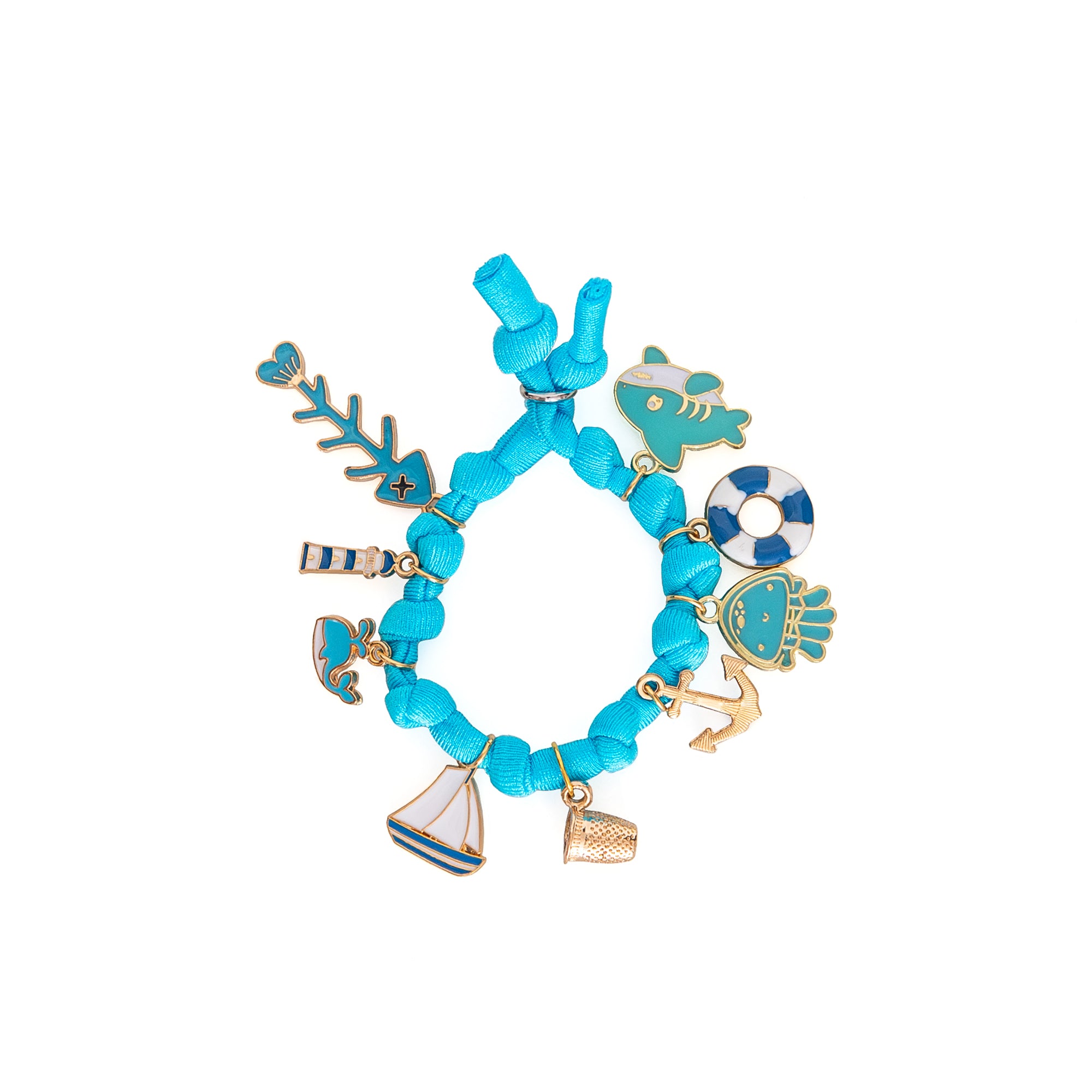 Bikini Bracelet Summer with Charm in Light Blue, from Keep Out Bracelets