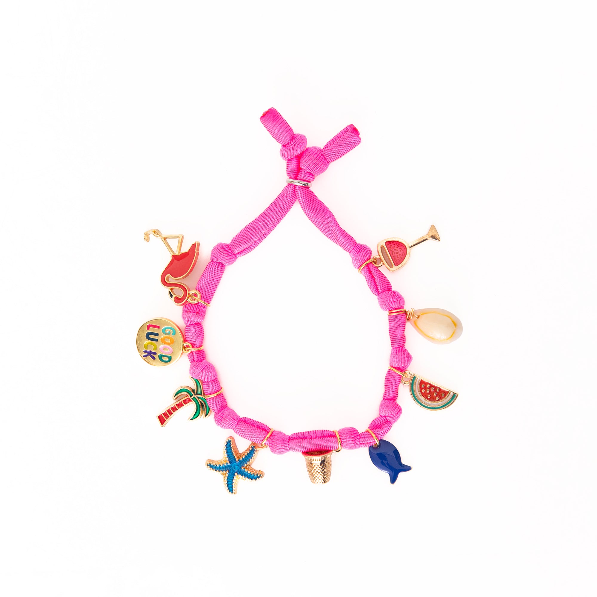Bikini Bracelet Summer with Charm in Pink, from Keep Out Bracelets