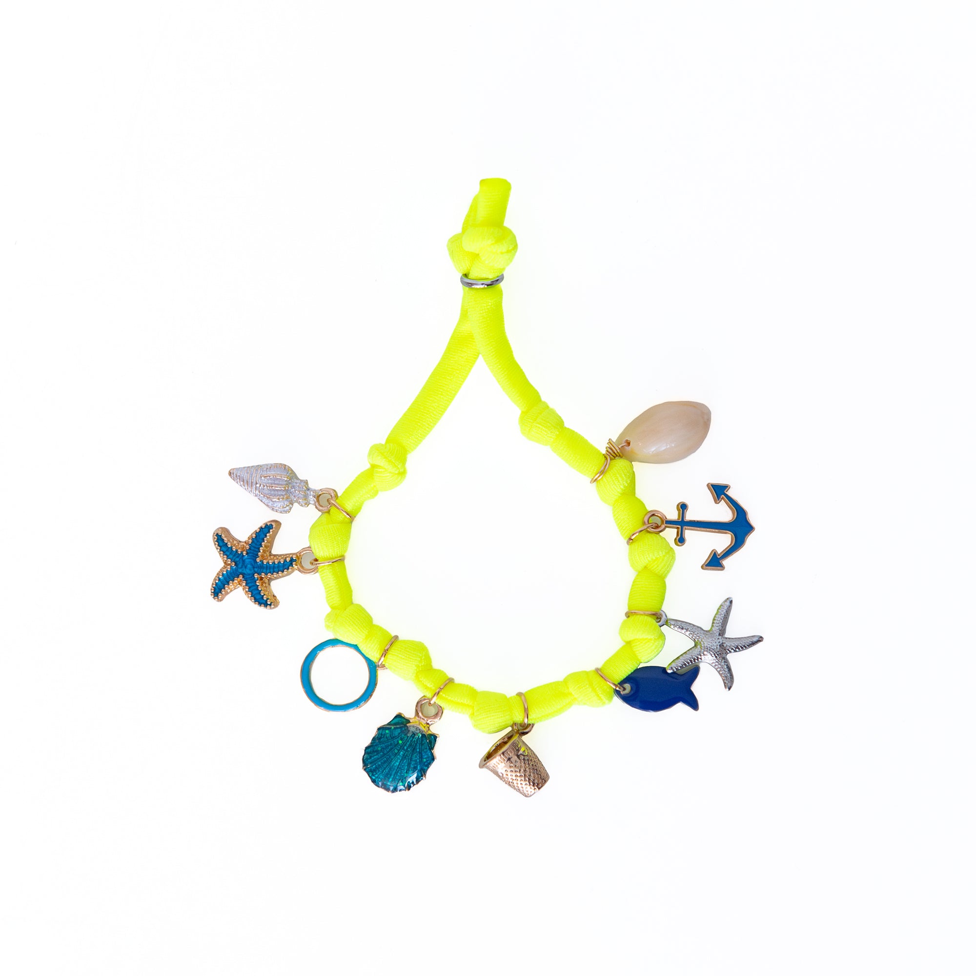 Bikini Bracelet Summer with Charm in Yellow, from Keep Out Bracelets