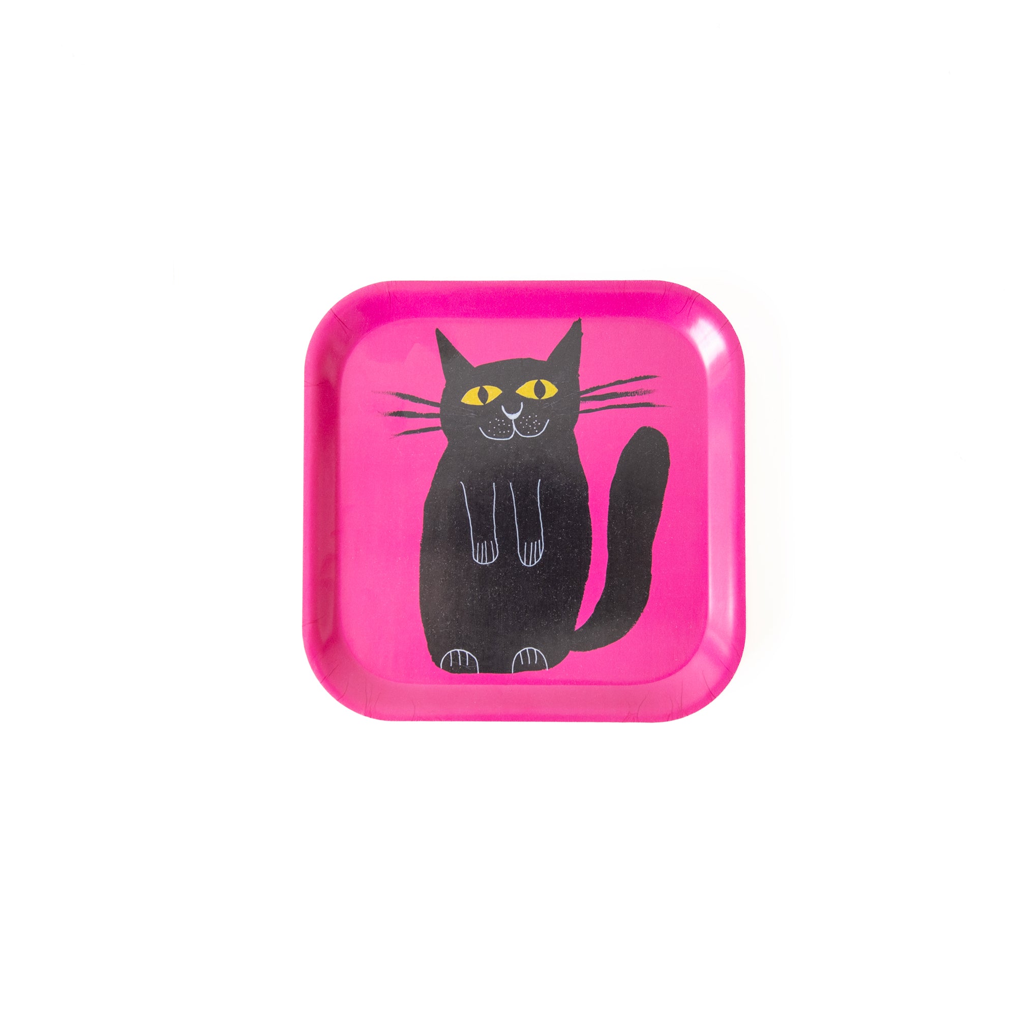 Black Cat Small Square Tray, from Avenida Home