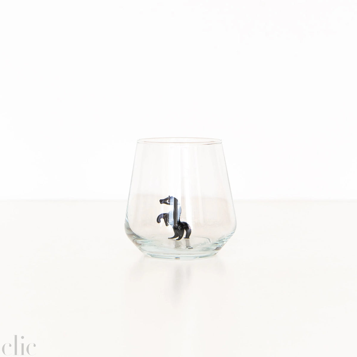 Black Horse Drinking Glass