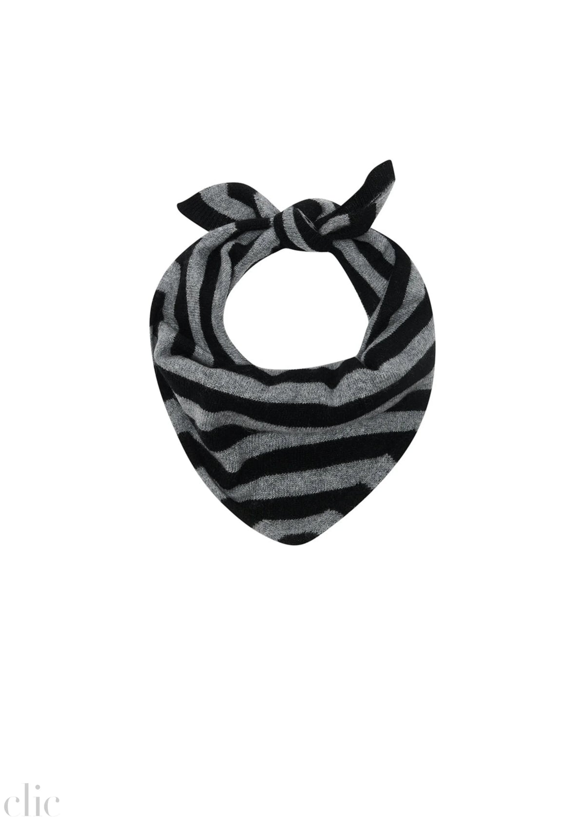 Stripe Cashmere Bandana in Black and Cloudy, from Jumper 1234