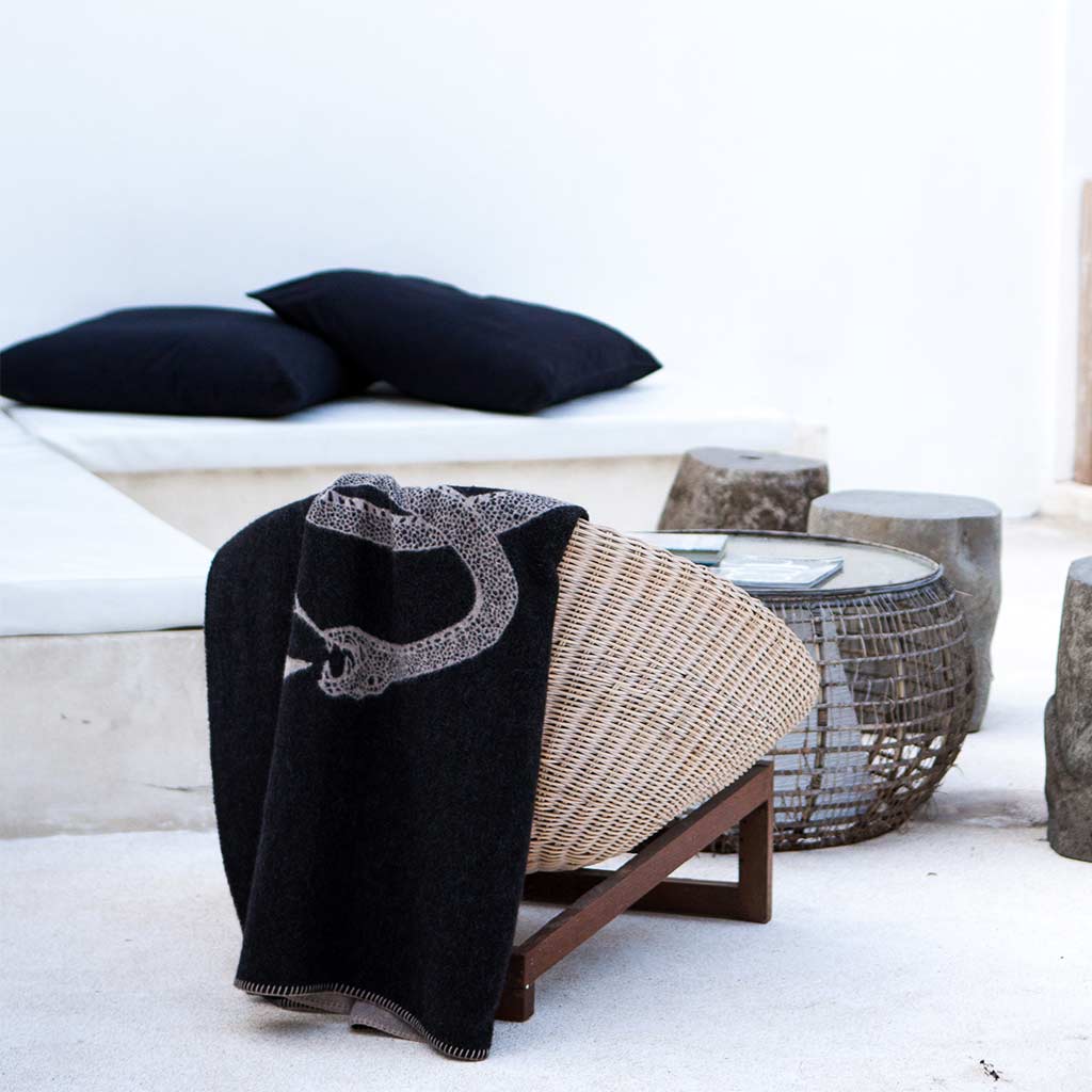 Peyote Reversible Throw in Rucksack, from Blacksaw