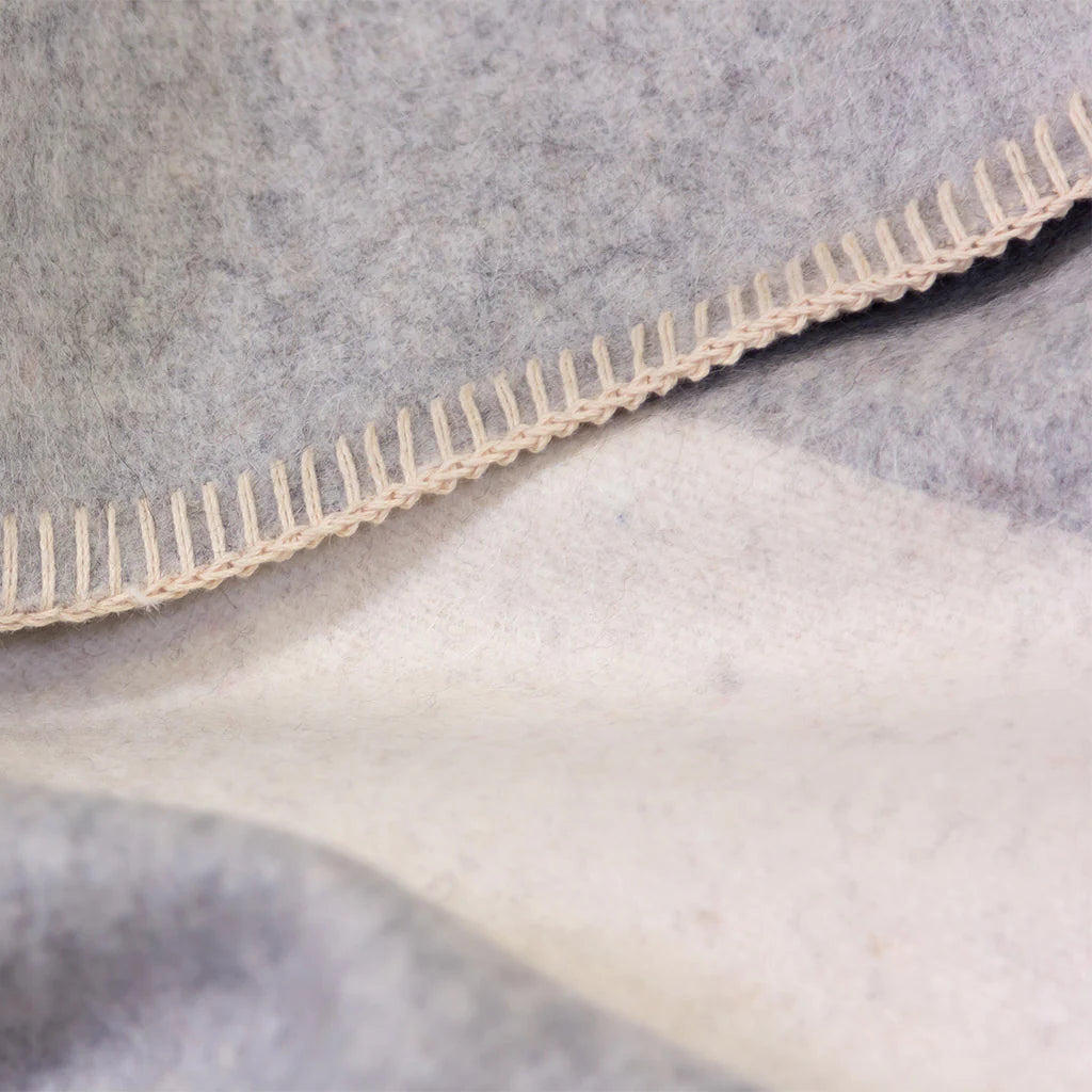 The Siempre Blanket in Light Heather, from Blacksaw