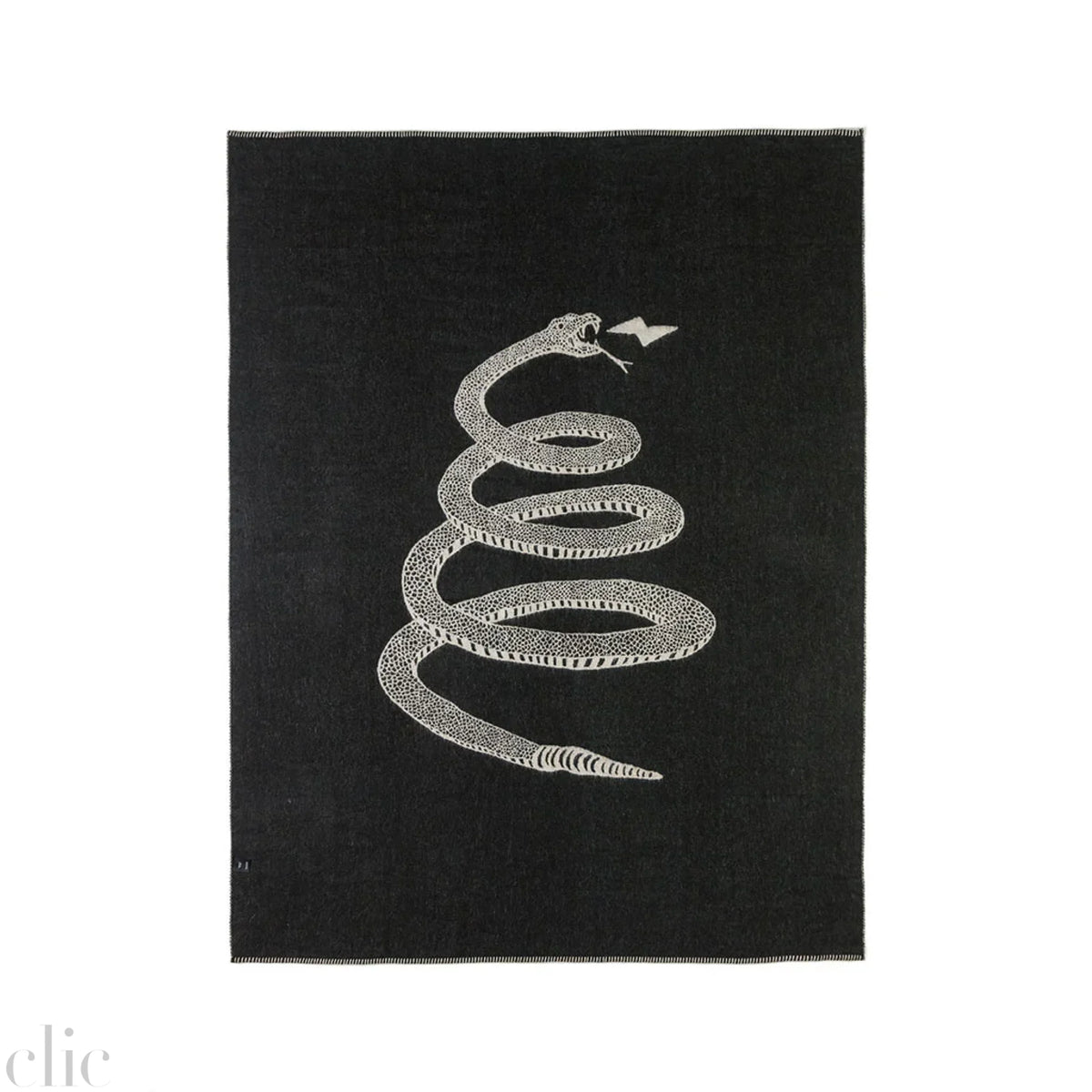 Peyote Reversible Throw in Ivory and Black