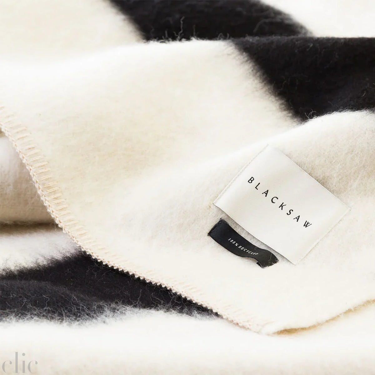 The Siempre Blanket in Ivory and Black