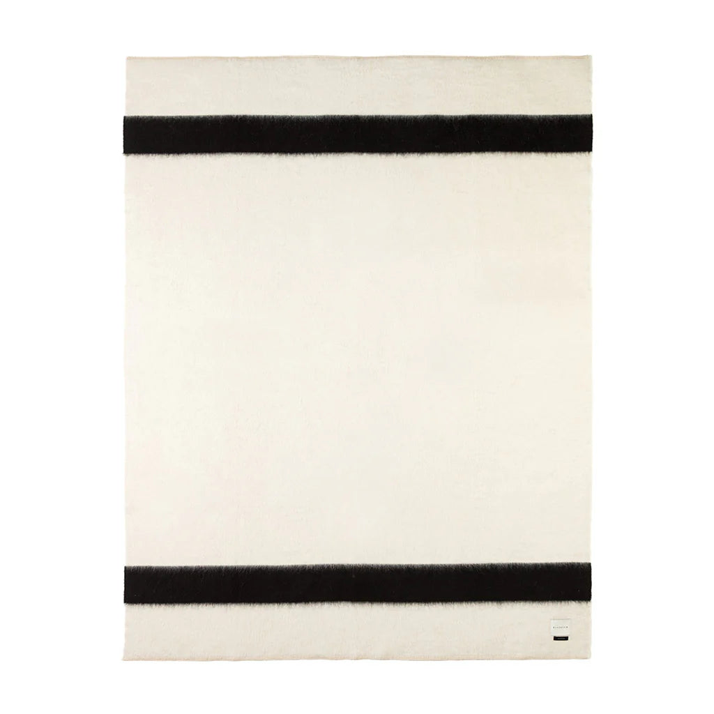 The Siempre Blanket in Ivory and Black, from Blacksaw