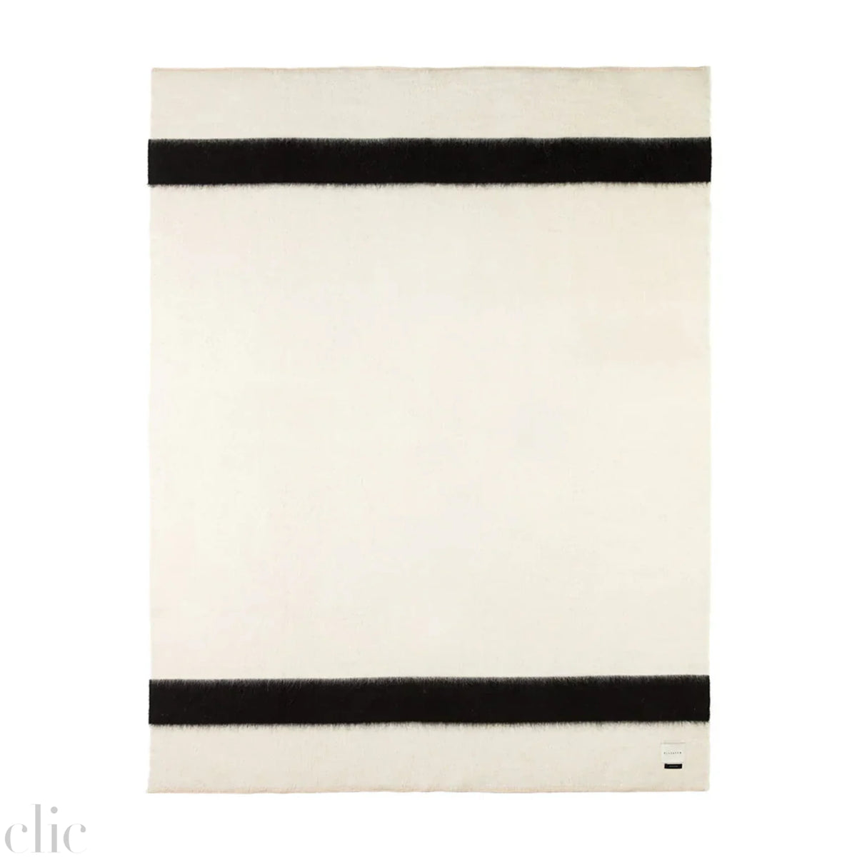 The Siempre Blanket in Ivory and Black