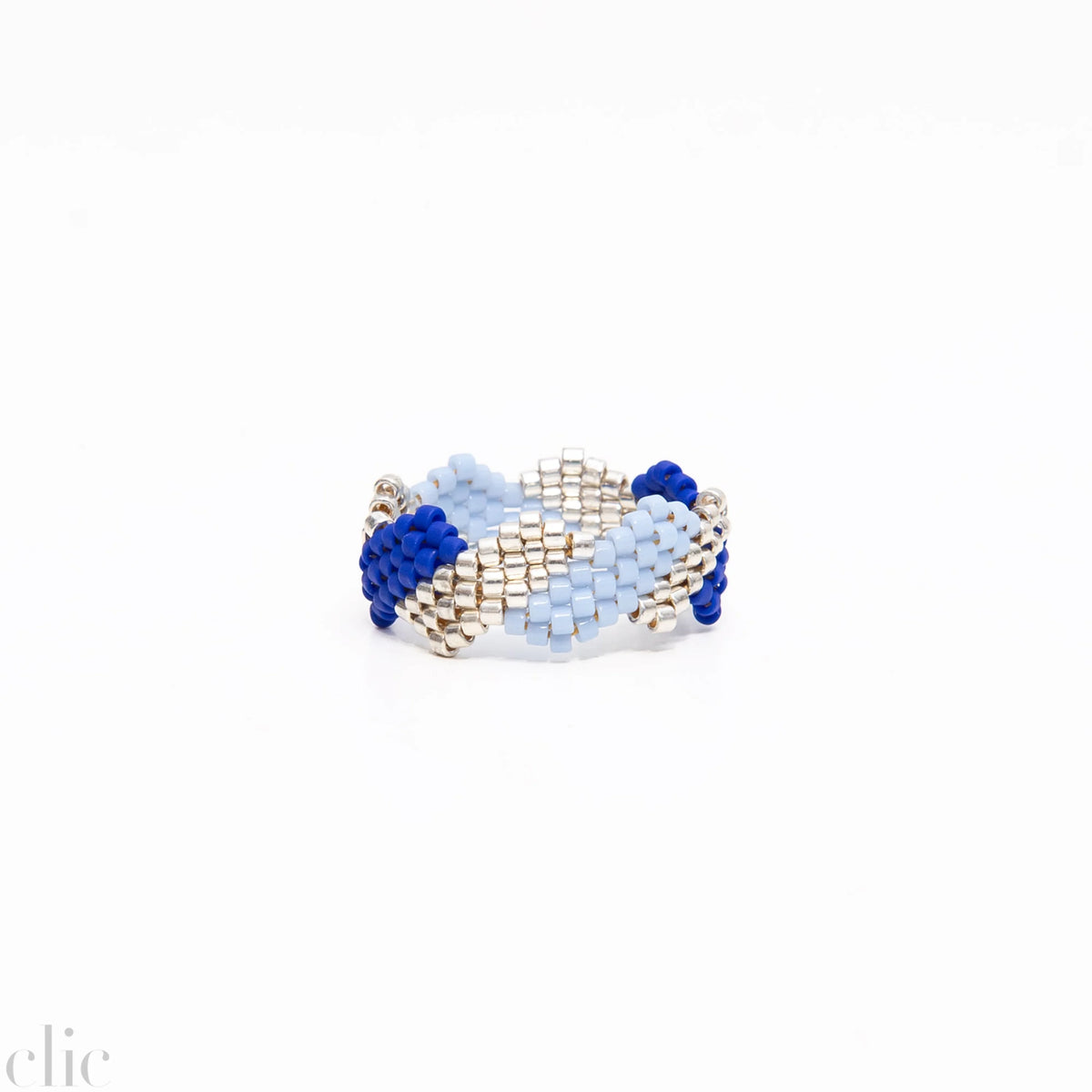 Miyuki Ring 3 in Blue, from Mercado