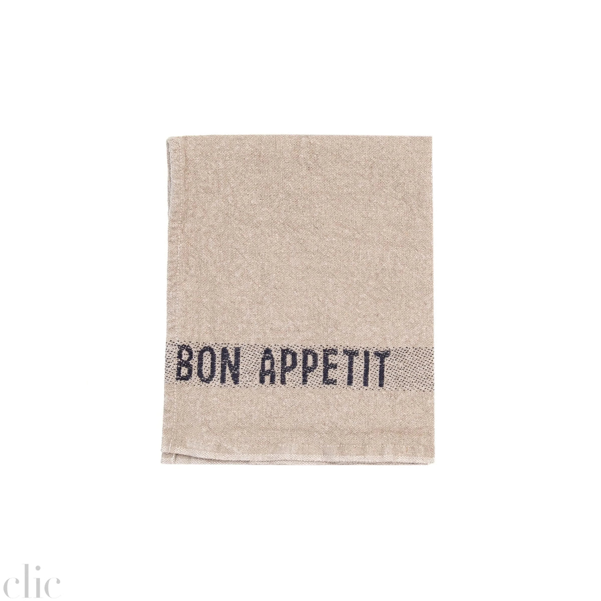Bon Appetit Napkin / Placemat in Black, from Charvet Editions