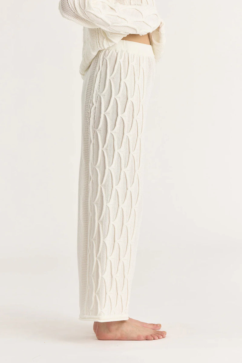Cable Knit Pants in Ivory, from Black Crane