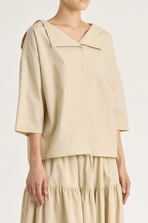 Sailor Collar Top in Oyster, from Black Crane