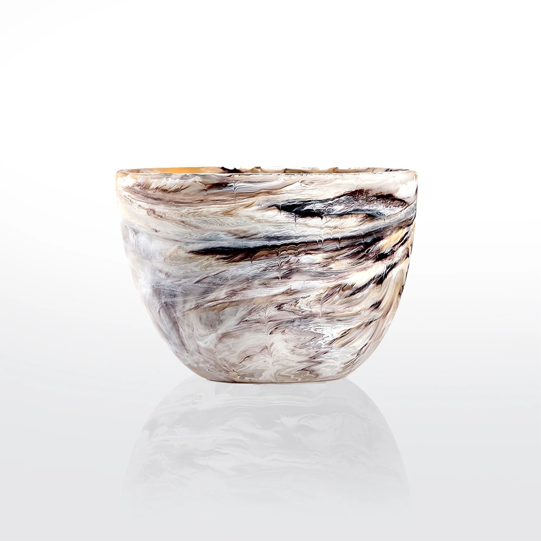 Small Deep Bowl in Mocha Swirl, from Nashi Home