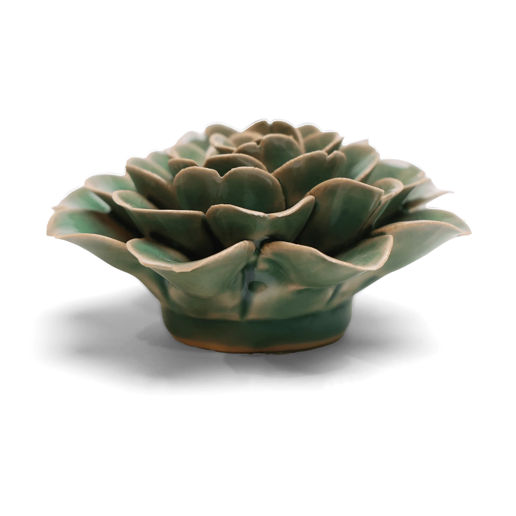 English Garden Ceramic Flower in Pastel Green Tea Rose, from Chive