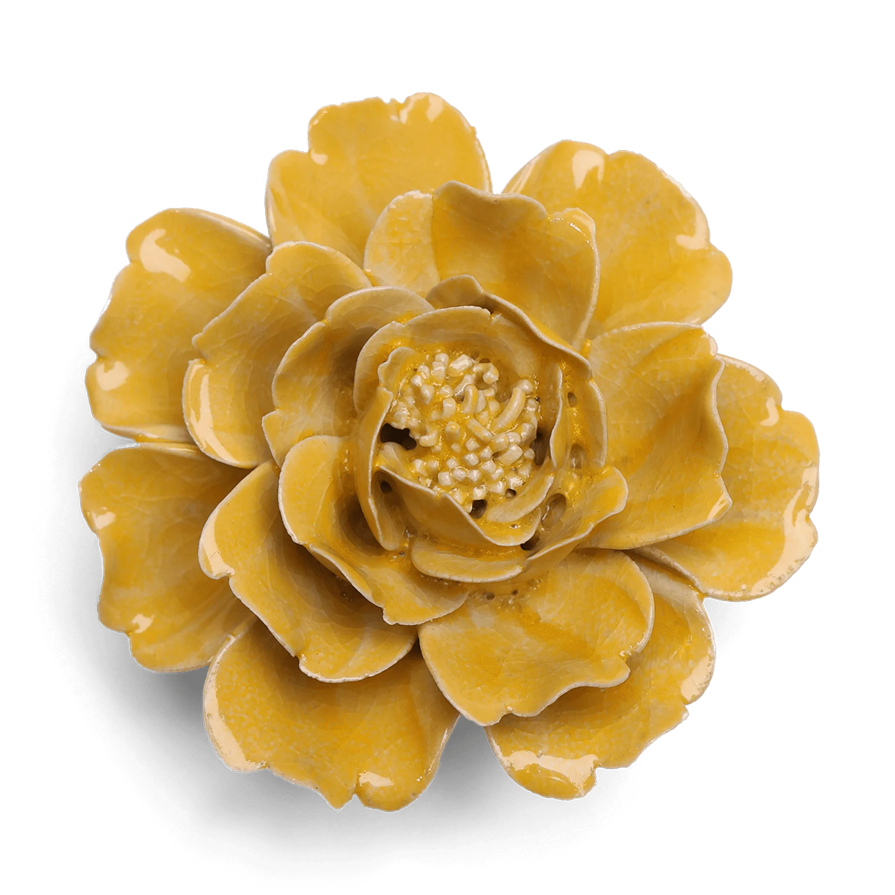 English Garden Ceramic Flower Yellow Rose, from Chive
