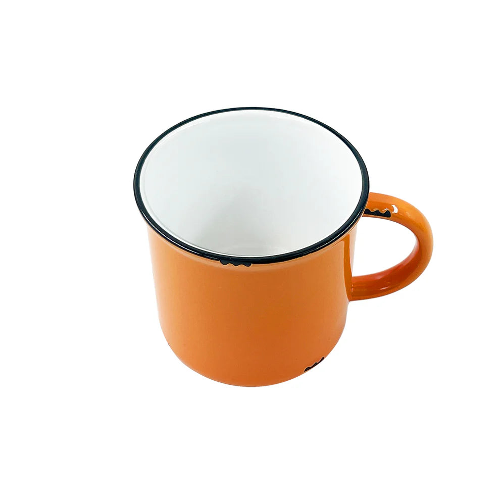 Tinware Mug in Burnt Orange, from Canvas Home
