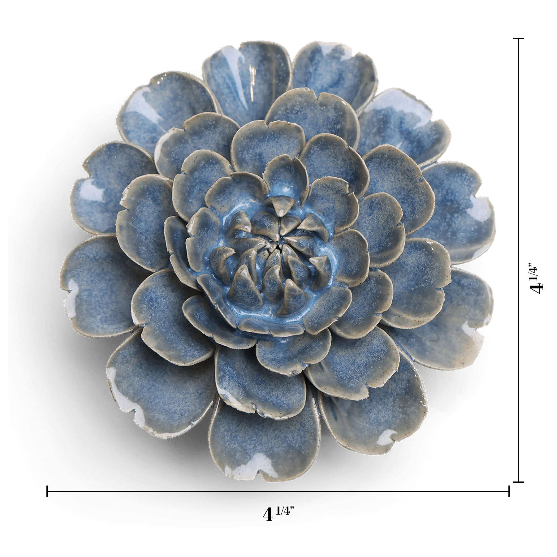 Japan Ceramic Flower in Blue Cosmos, from Chive