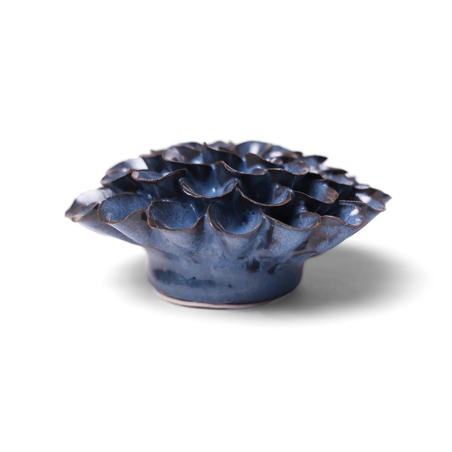 Japan Ceramic Dahlia Flower in Blue Grey, from Chive