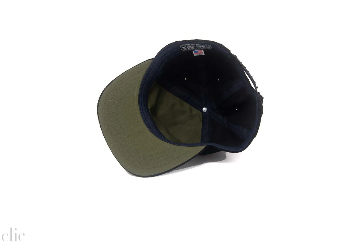 CA Corduroy Snapback Hat in Black and White