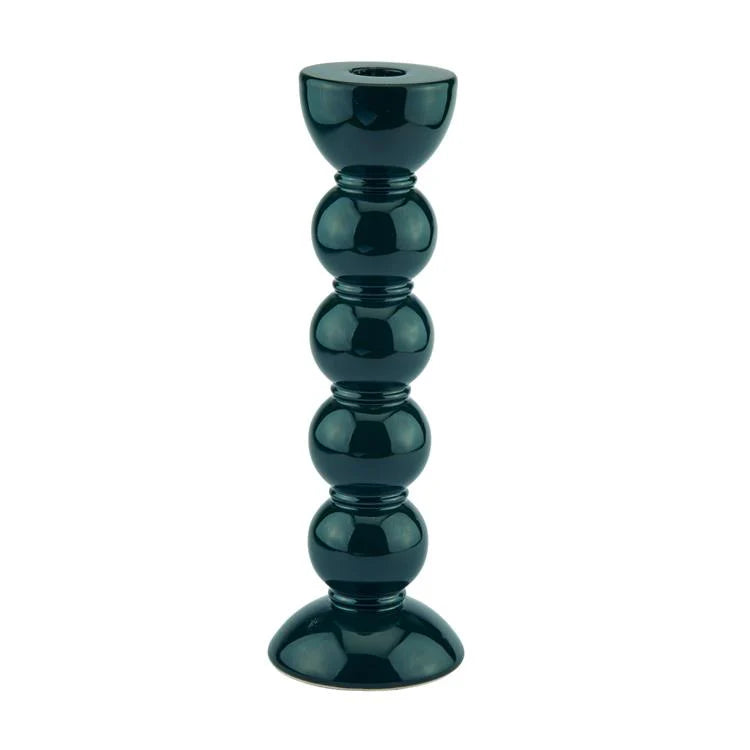 Tall Bobbin Candlestick Holder in Green, from Addison Ross