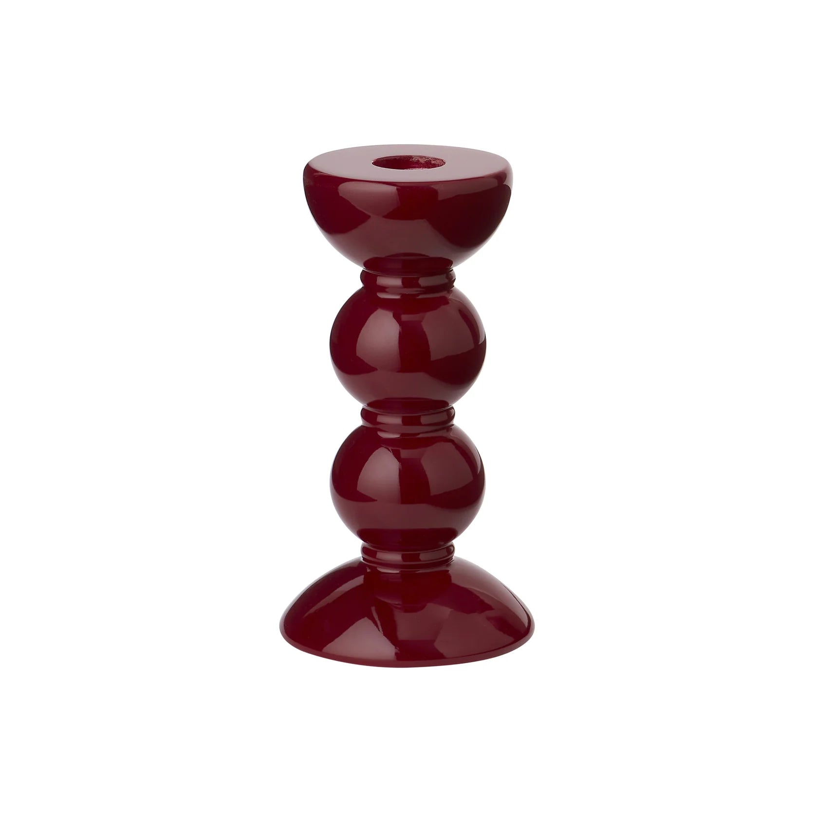 Bobbin Candlestick Holder 5.5" in Cherry, from Addison Ross