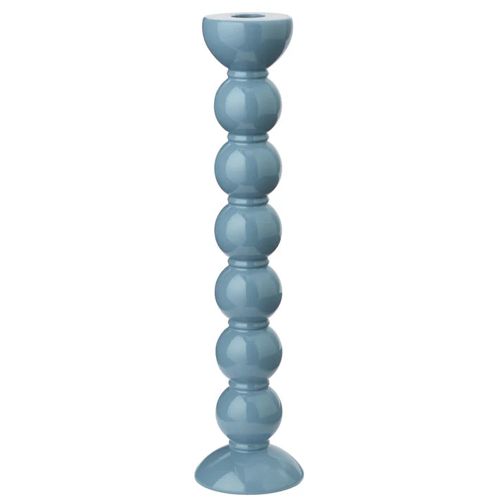 13" Bobbin Candle Stick Holder in Chambray, from Addison Ross